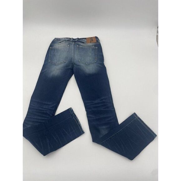 New Remix by Rock Revival Distressed Straight Leg Jeans Size 25 - Picture 5 of 6